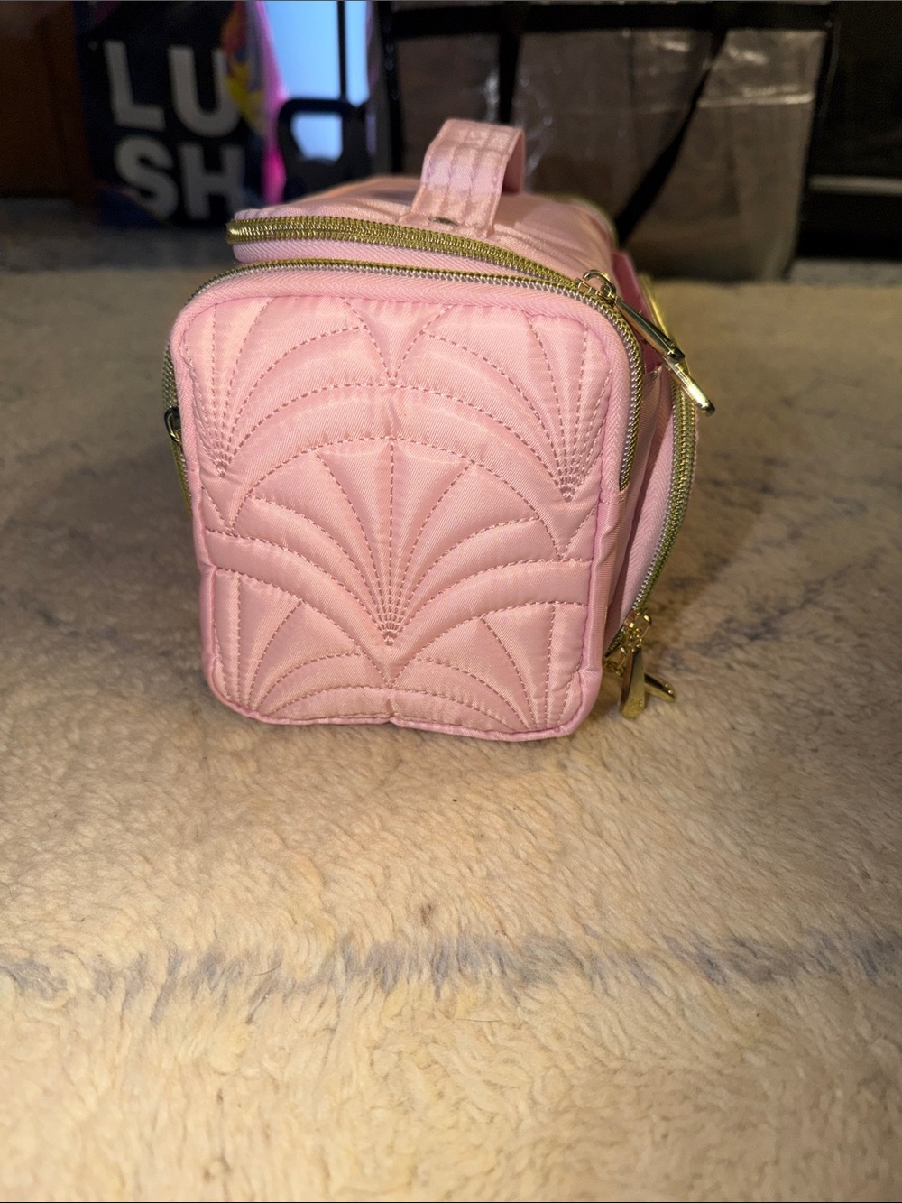 Lug Wicked Bubble Pink Quilted Cosmetic Bag - Picture 6 of 7